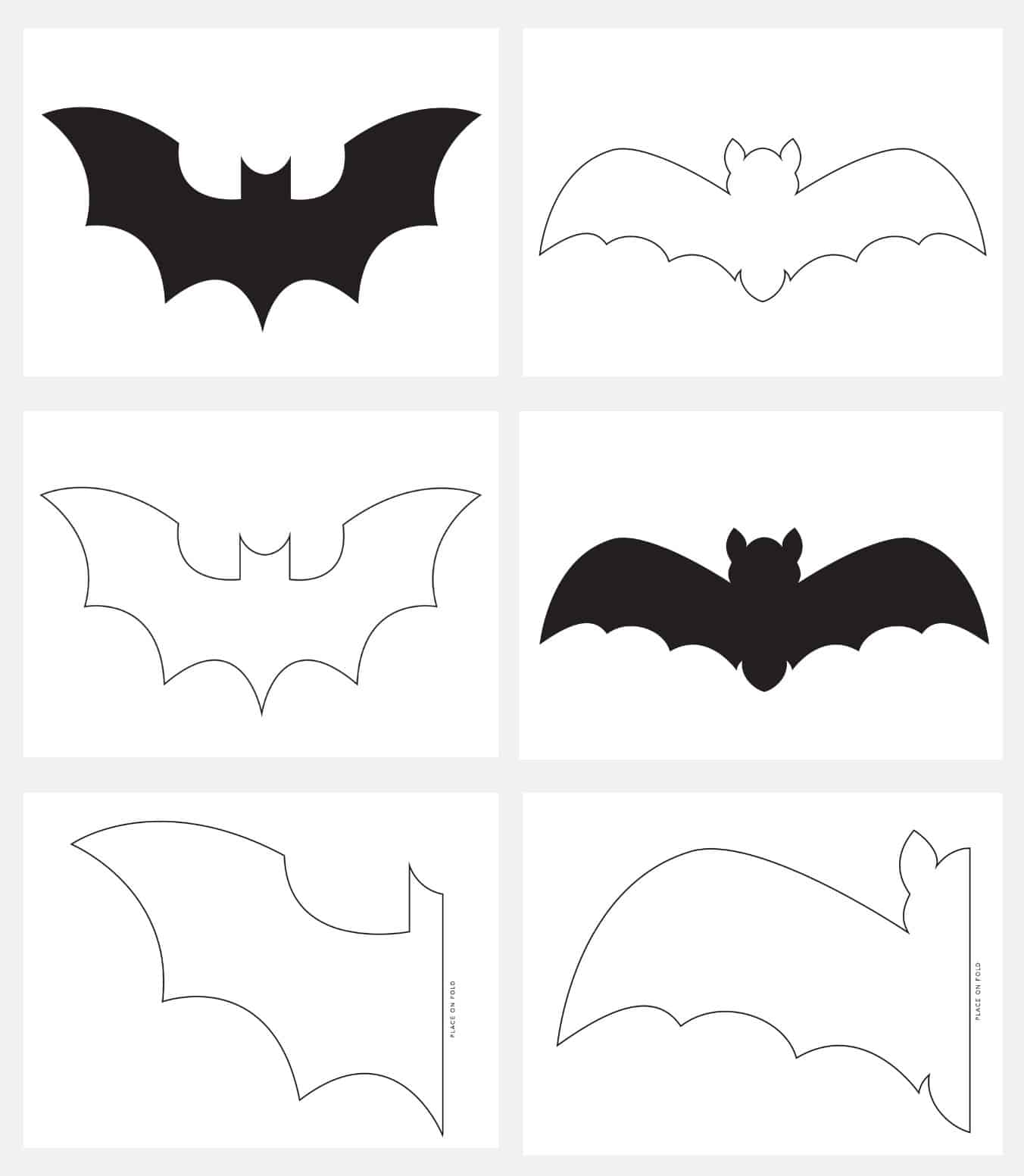 Large Bat Template Printable
