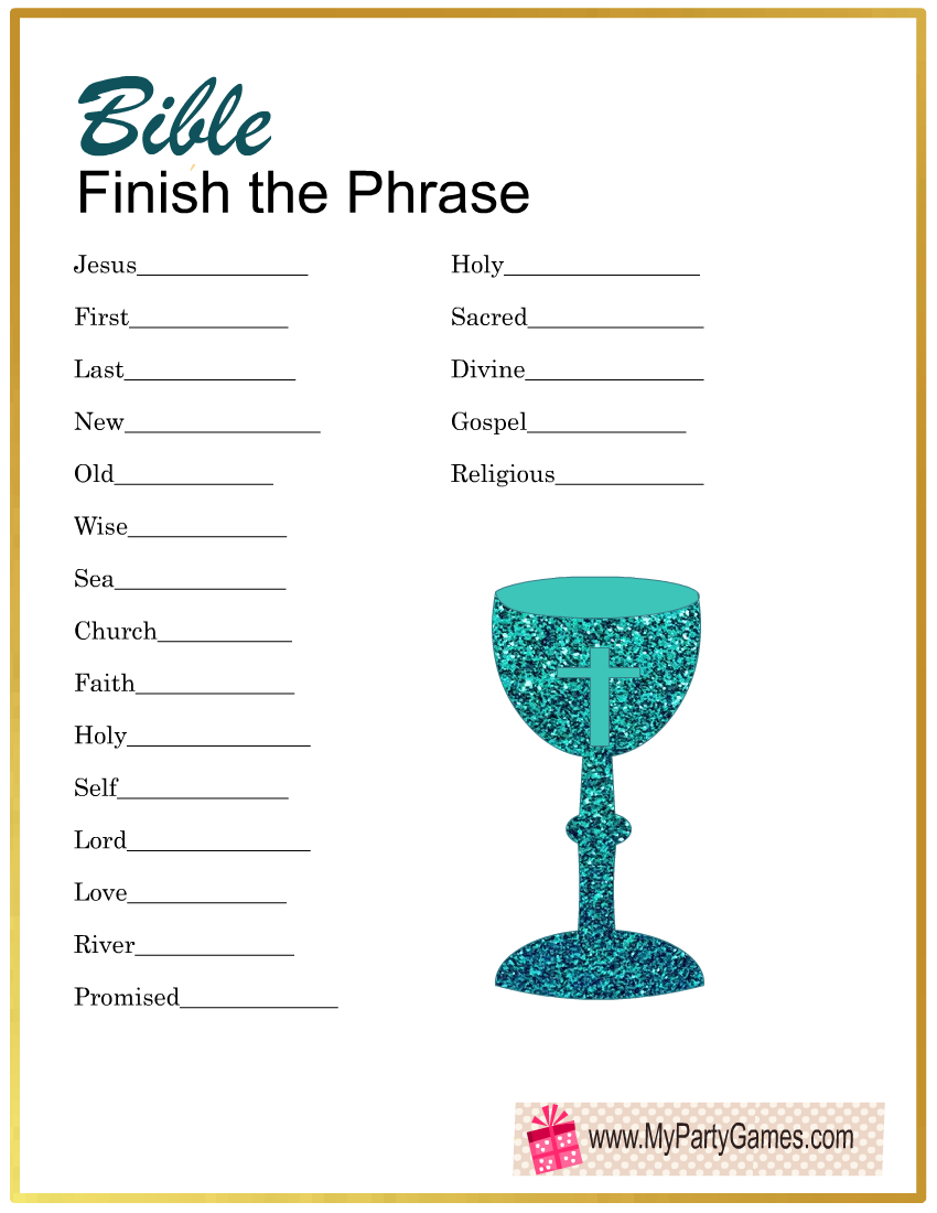 Free Printable Bible Games Online