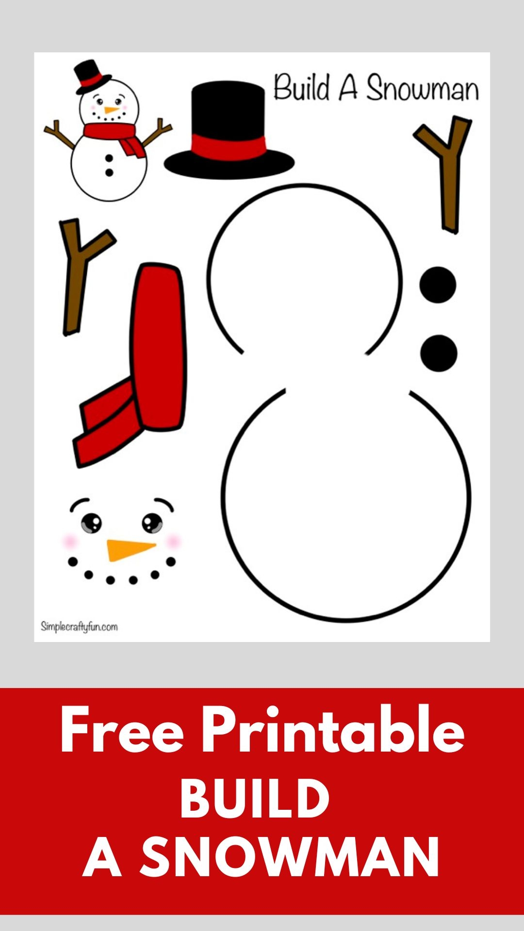 Free Printable Snowman Face Template
