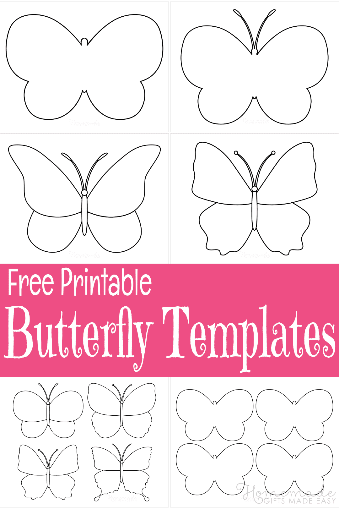 Free Printable Butterfly Templates amp Outlines