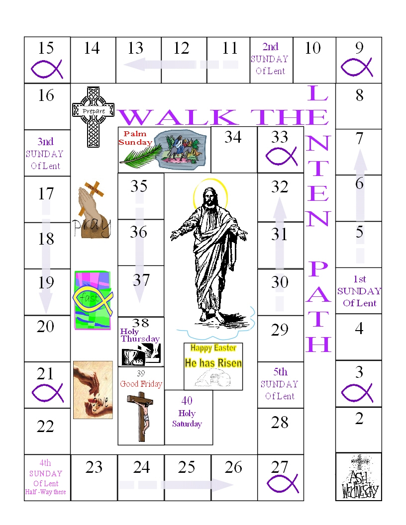 Printable Lenten Calendar Blank