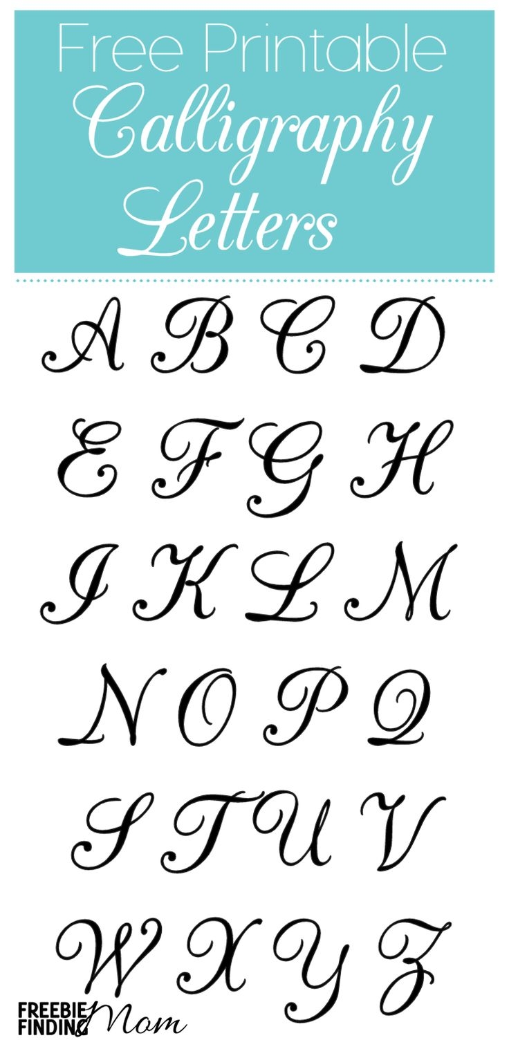 Free Printable Calligraphy Letters caligraphy stencils 