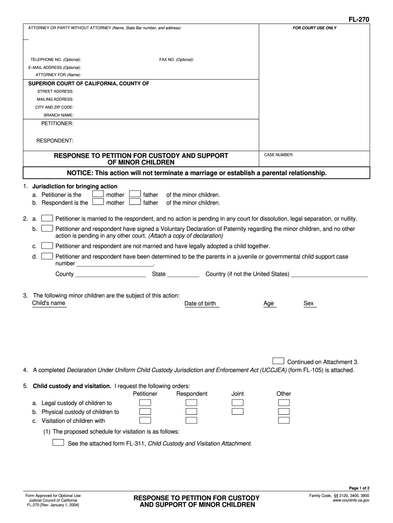 Free Printable Child Custody Forms California Fill Out amp Sign 