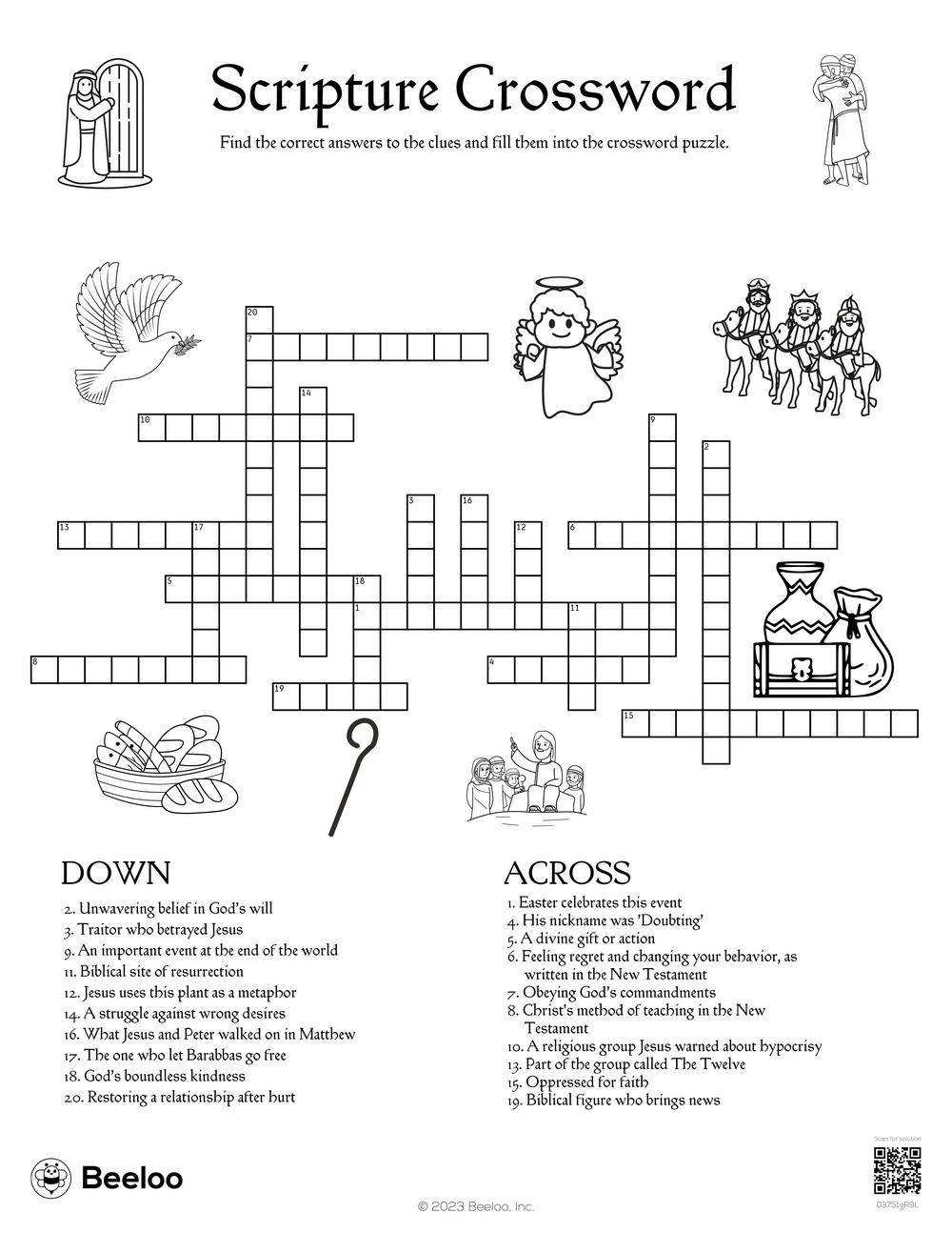Free Printable Christian Crossword Puzzles Download Free 