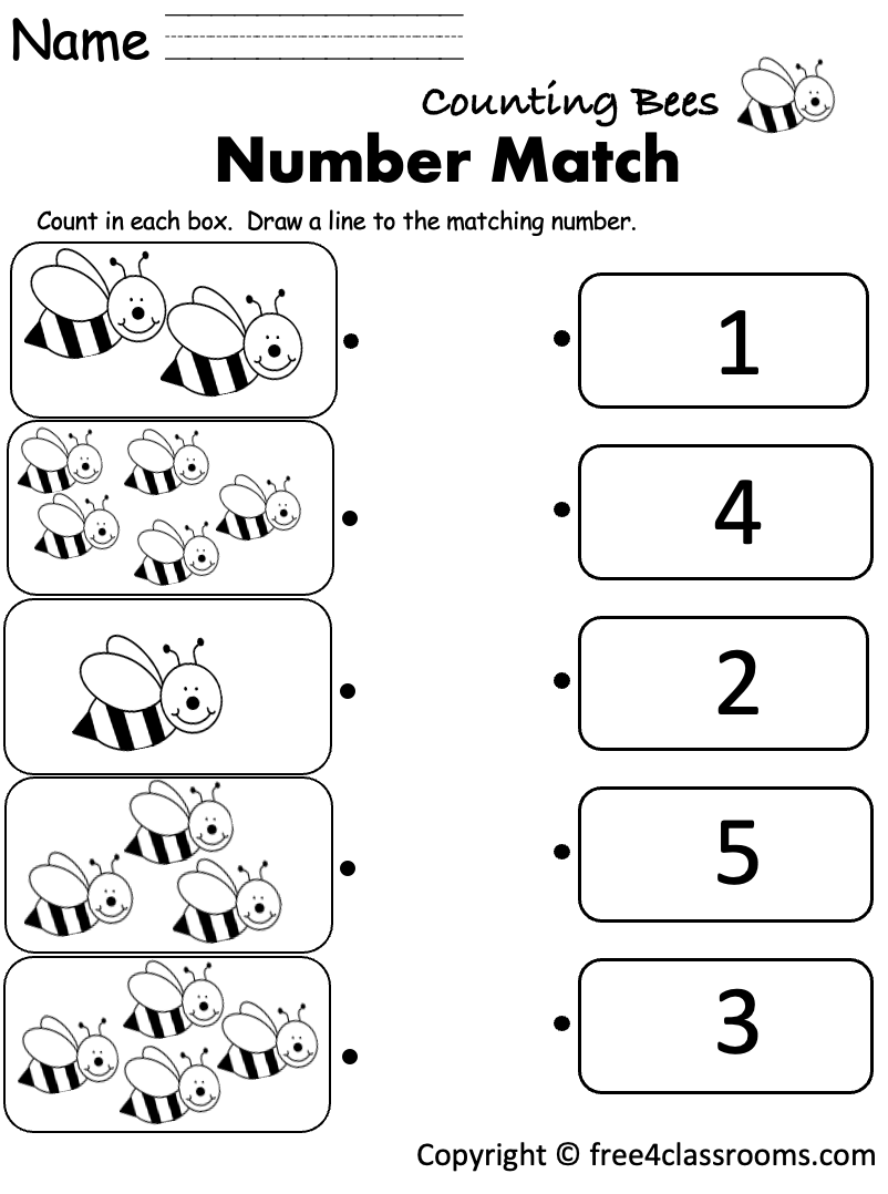Free Printable Preschool Number Worksheets