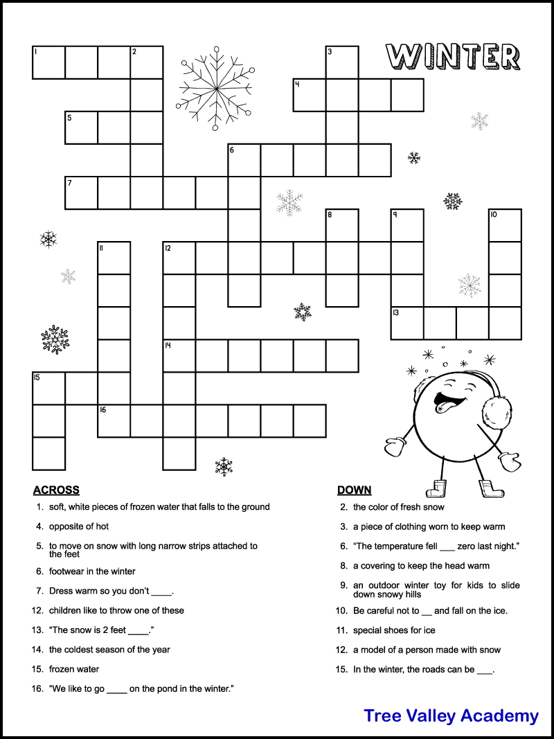 Freee Printable Crossword Puzzles