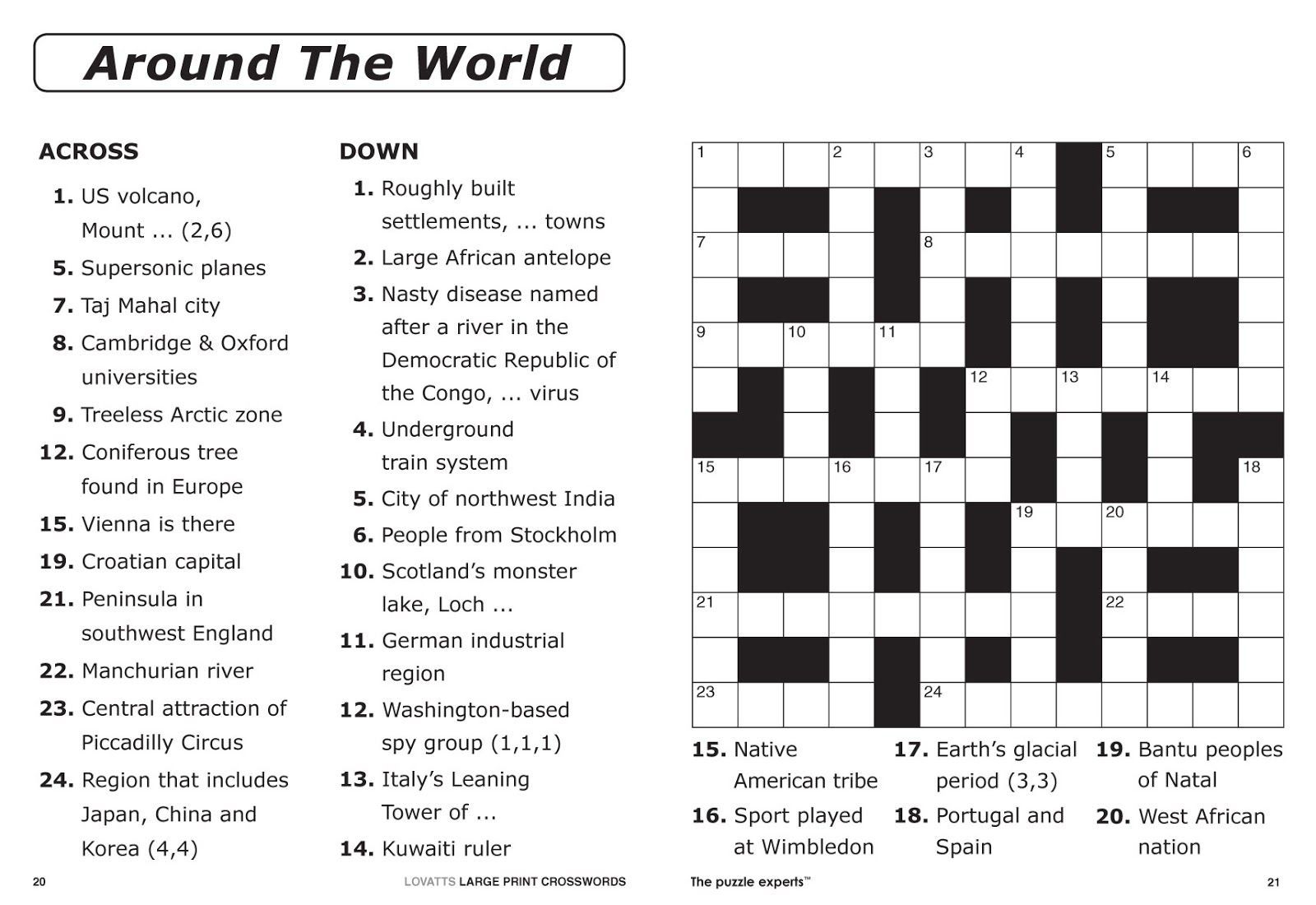 Free Printable Crossword Puzzles Solutions Download Free 