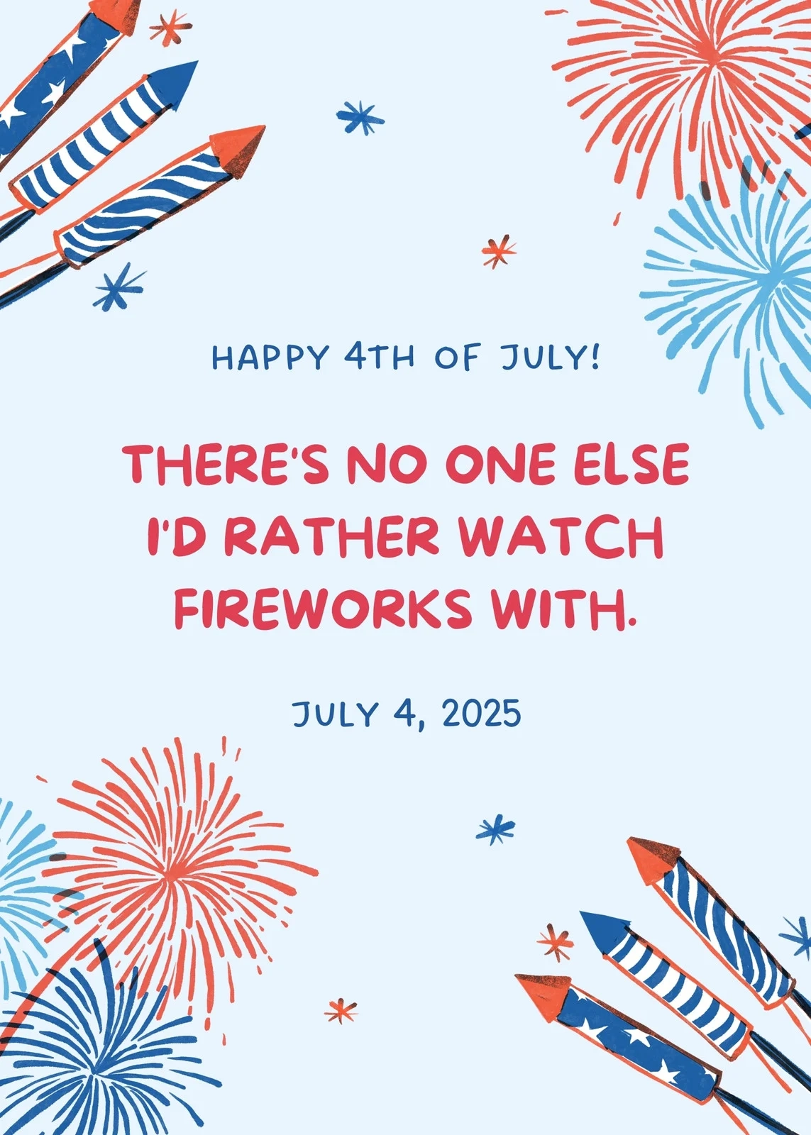 Free Printable Customizable 4th Of July Card Templates Canva