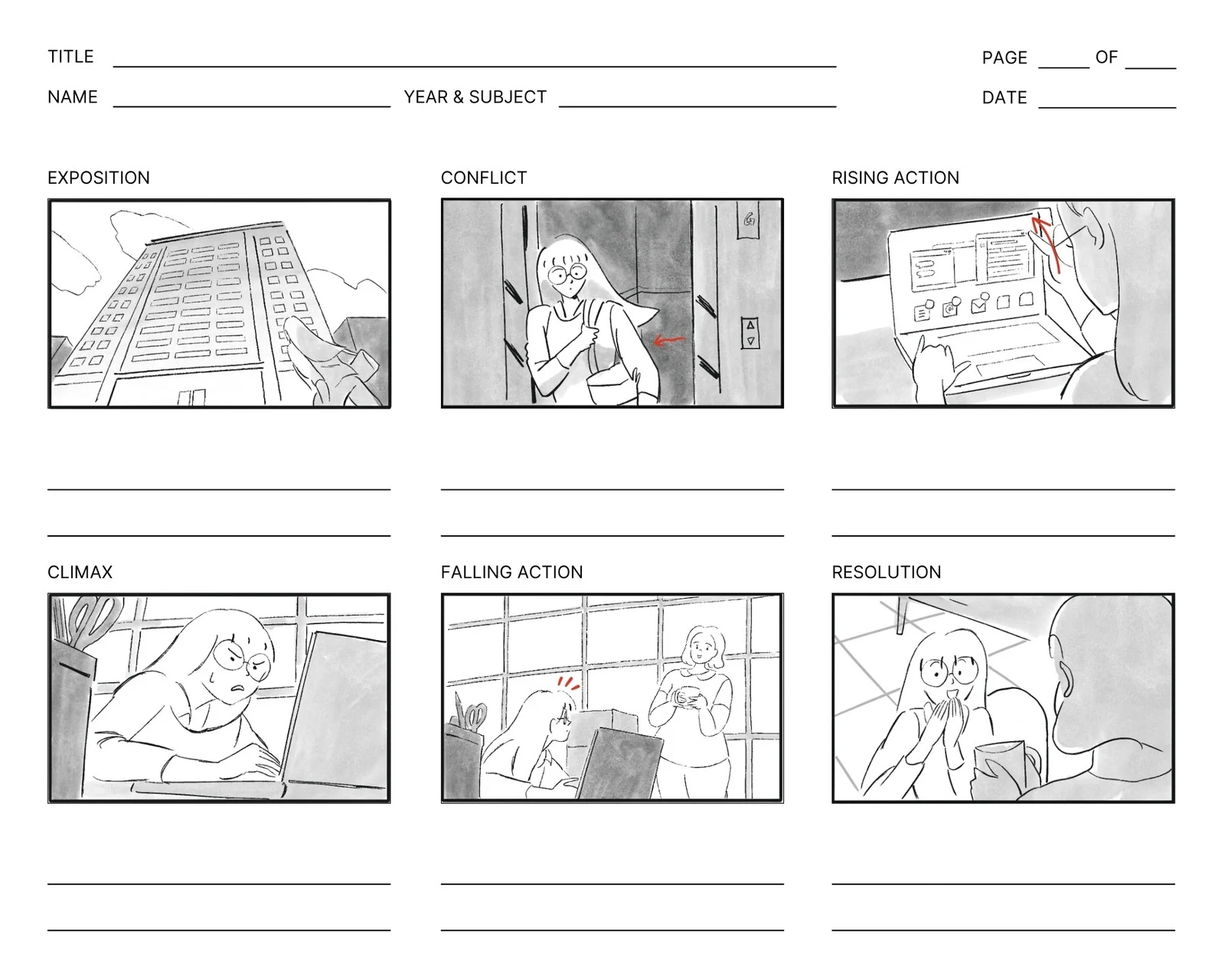 Storyboard Printable Template