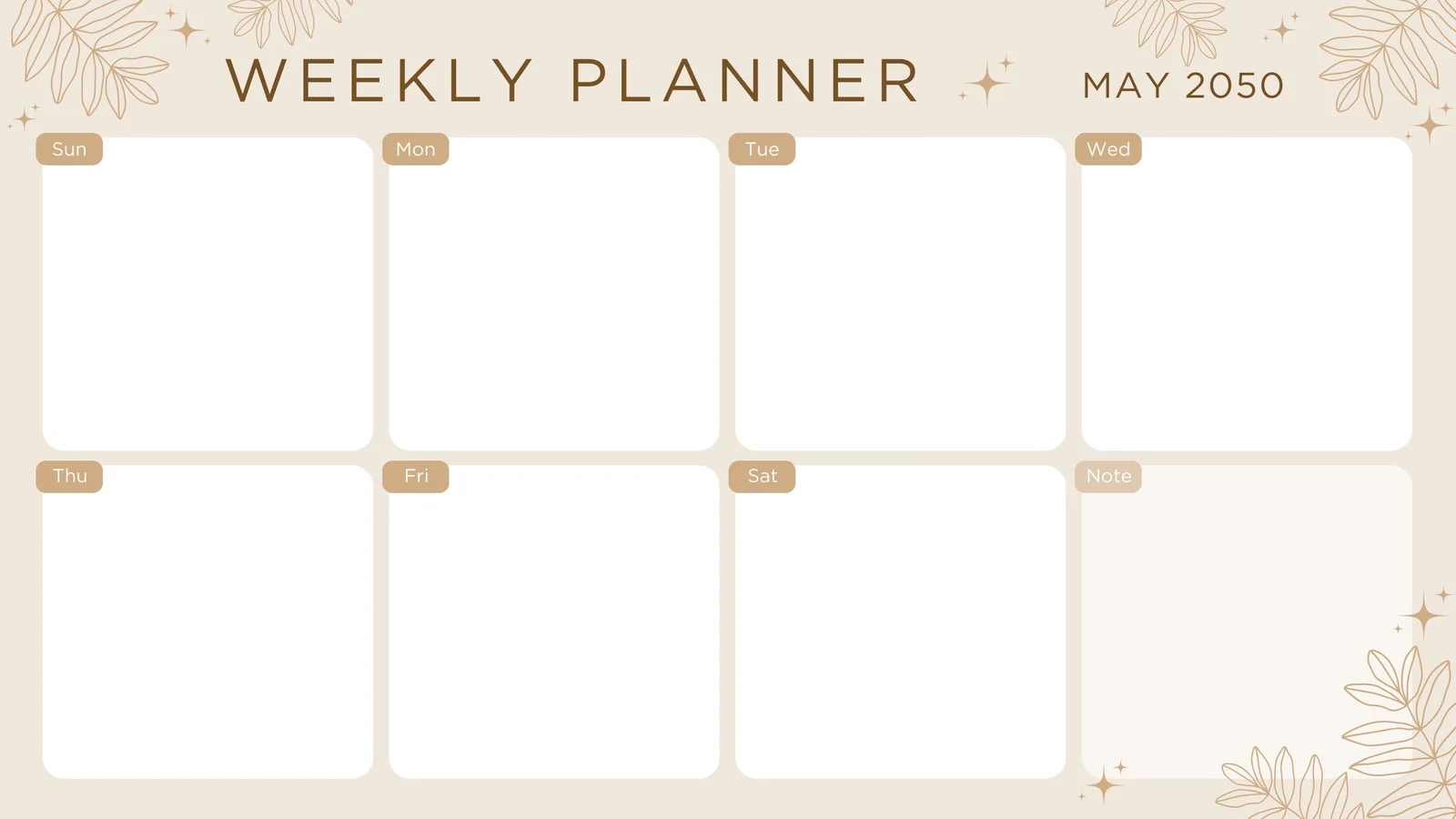 Blank Weekly Calendar Page Printable