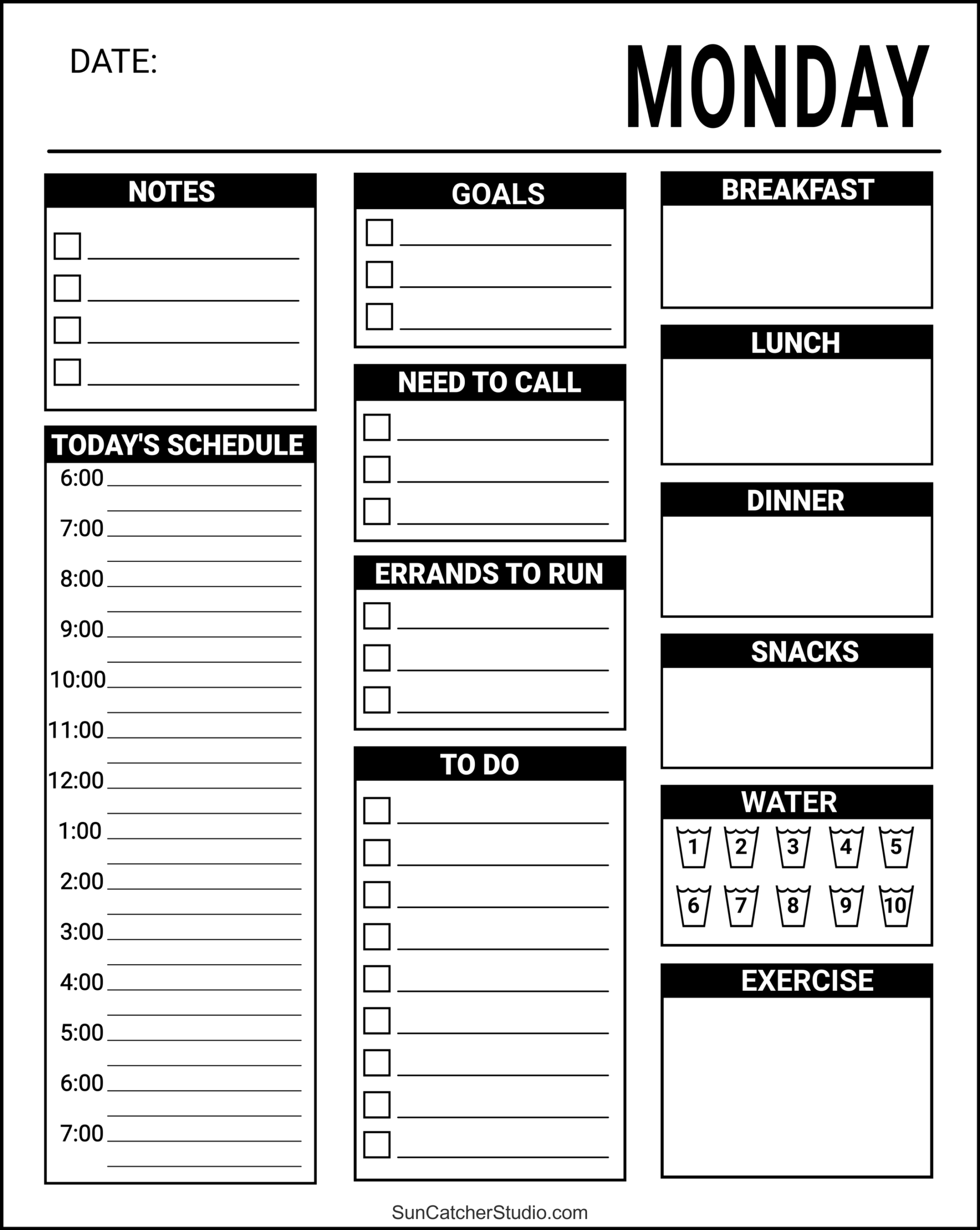 Printable Planner Templates
