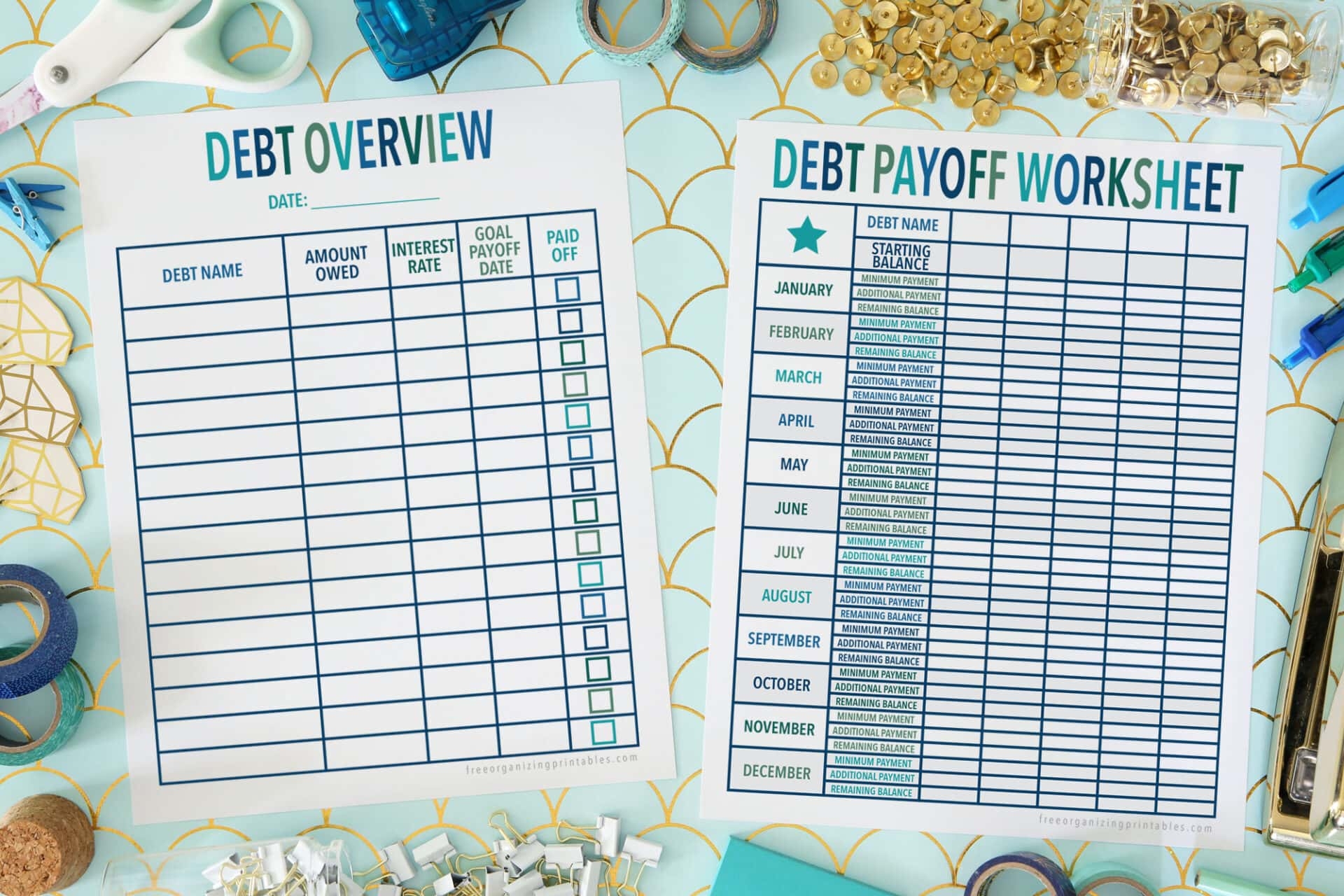 Free Printable Debt Payoff Worksheet Pdf