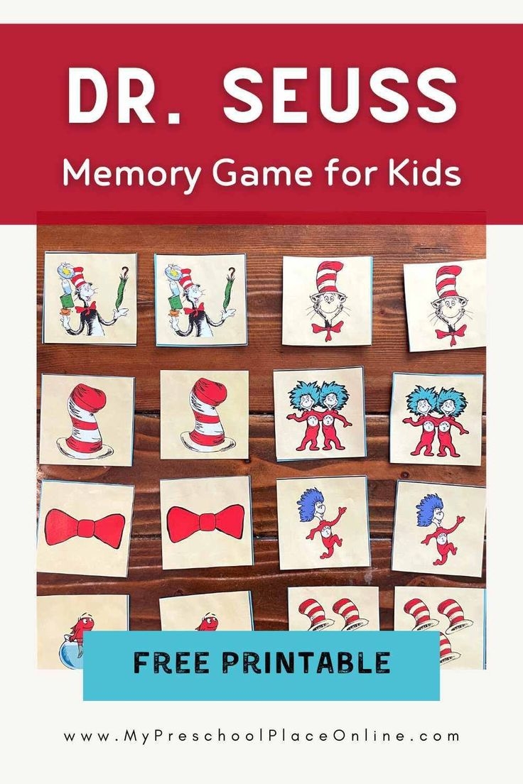 Free Printable Dr Seuss Memory Game For Kids
