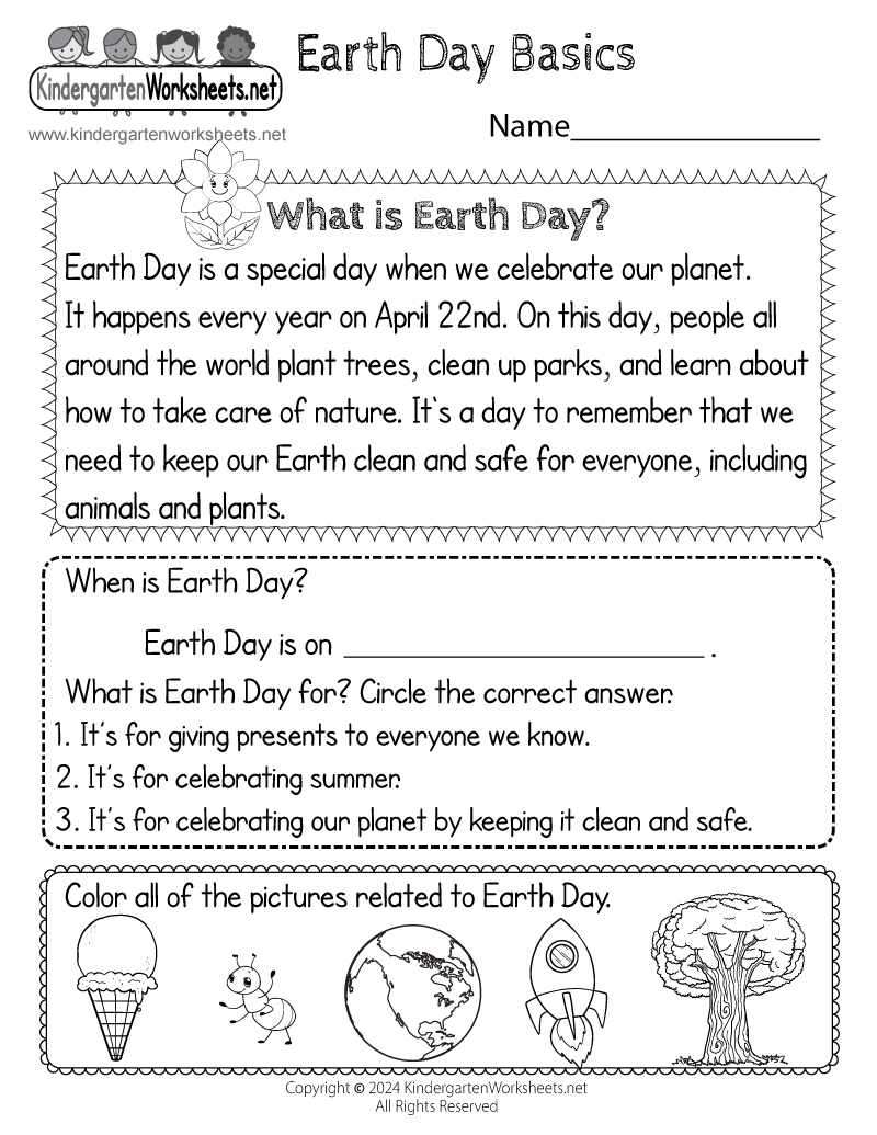 Earth Day Worksheets Free Printables