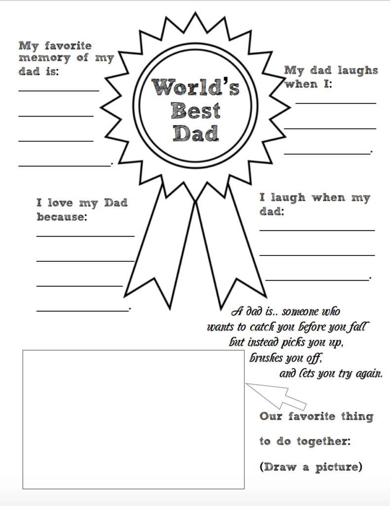 Free Printable Fathers Day Worksheets 2 Designs Worksheets Library