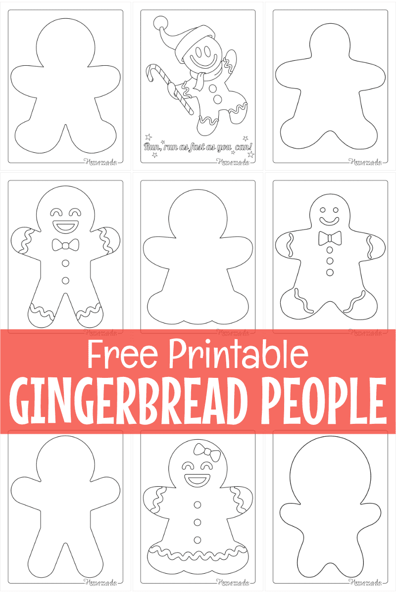 Gingerbread Man Template Printable