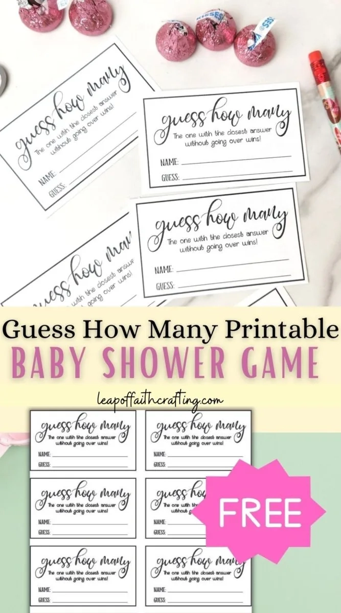 FREE Printable Guess How Many Printable Sheet Leap Of Faith 