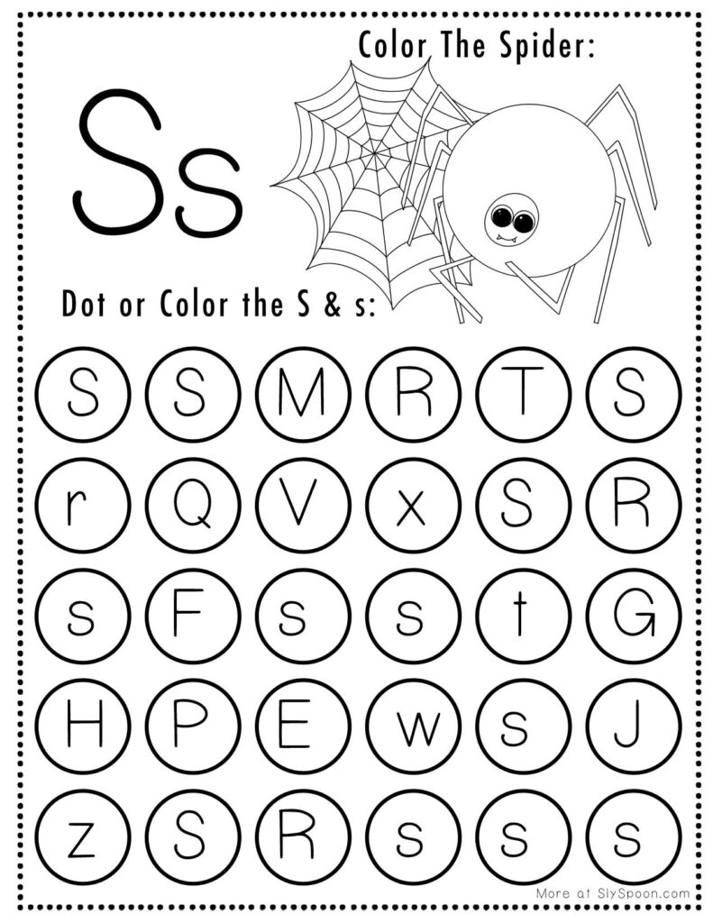 Printable Letter S Worksheets For Preschool