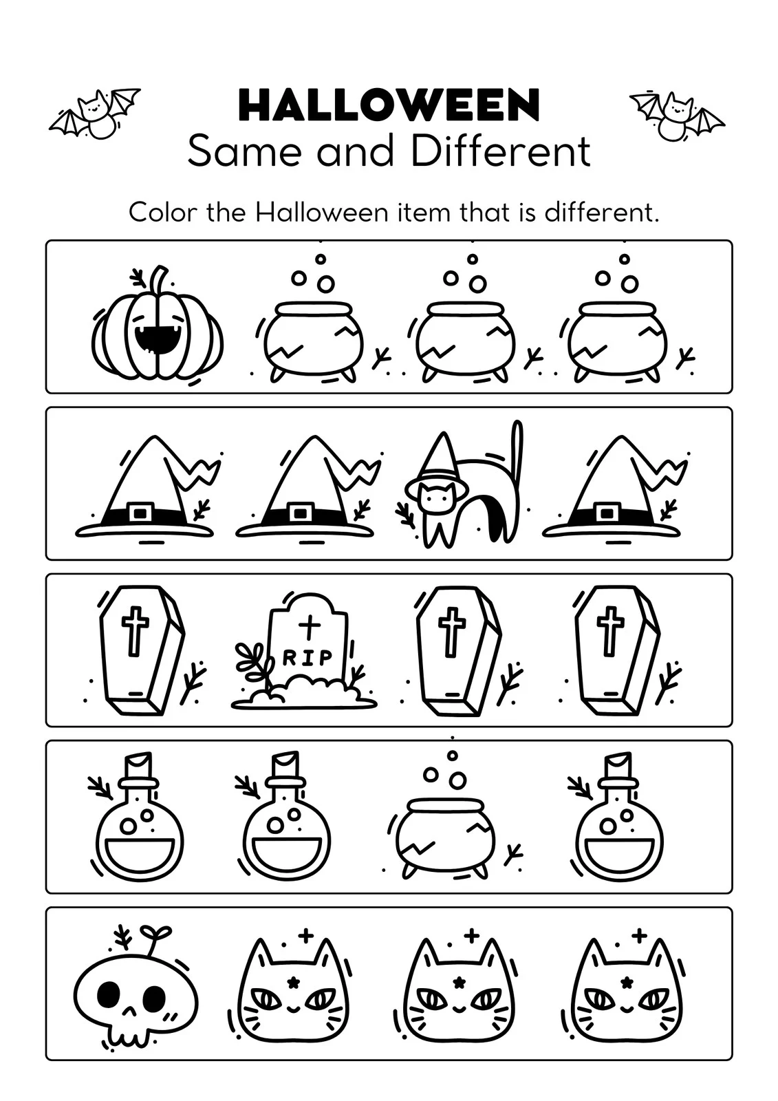 Free Printable Halloween Worksheets 4th Grade