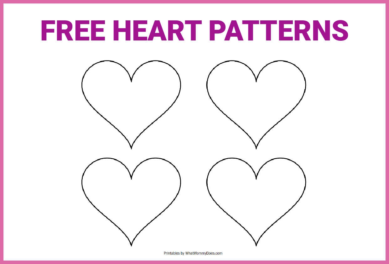 Free Printable Heart Shape Templates