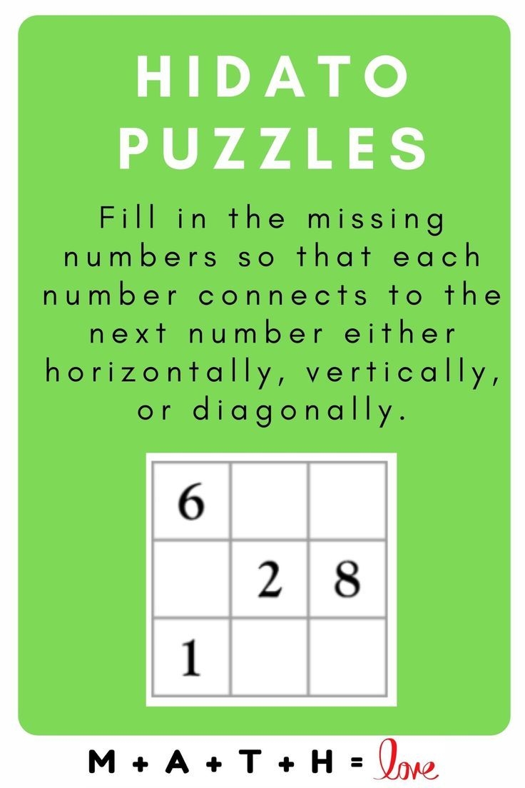 Hidato Puzzles Free Printable