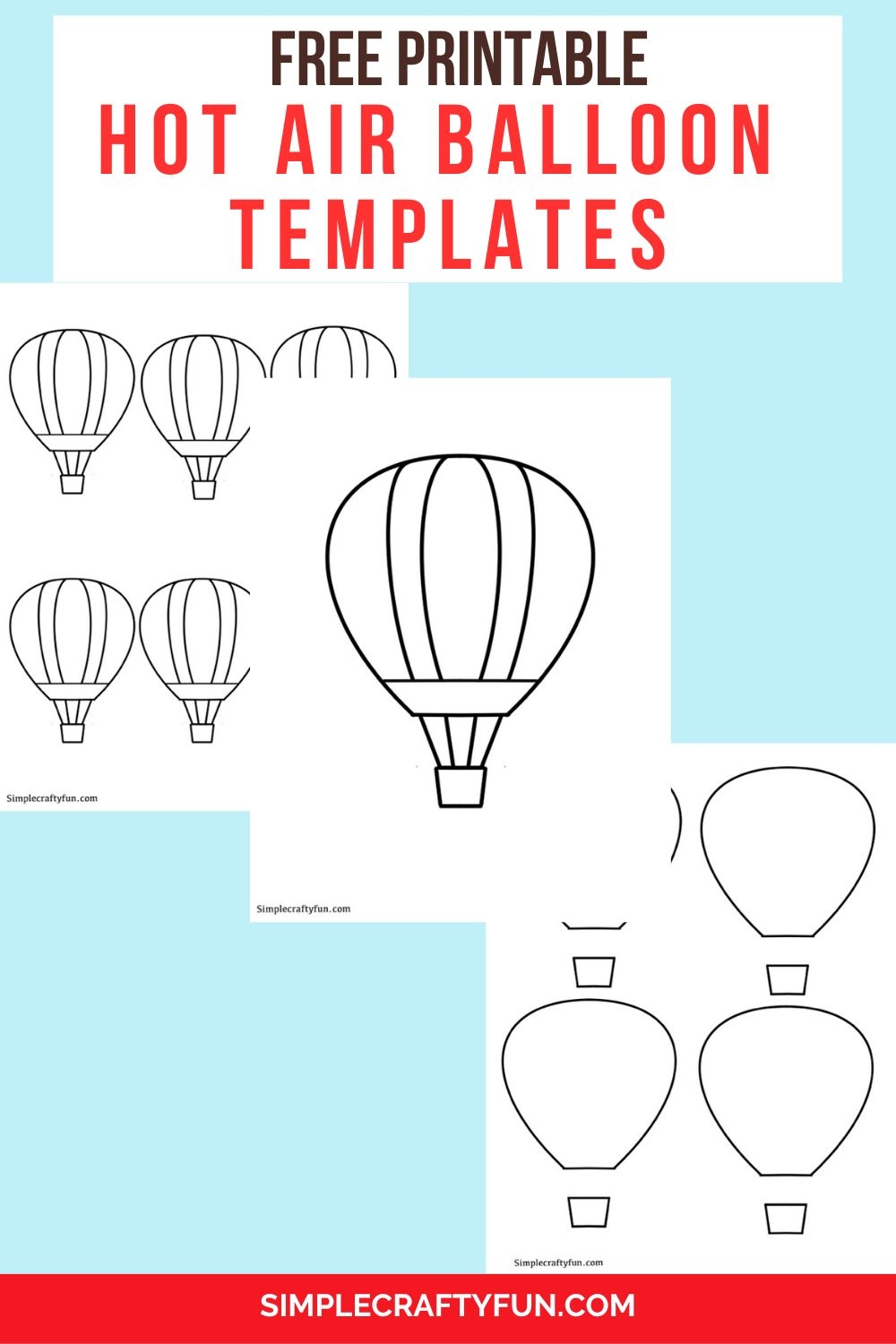 Hot Air Balloon Template Printable