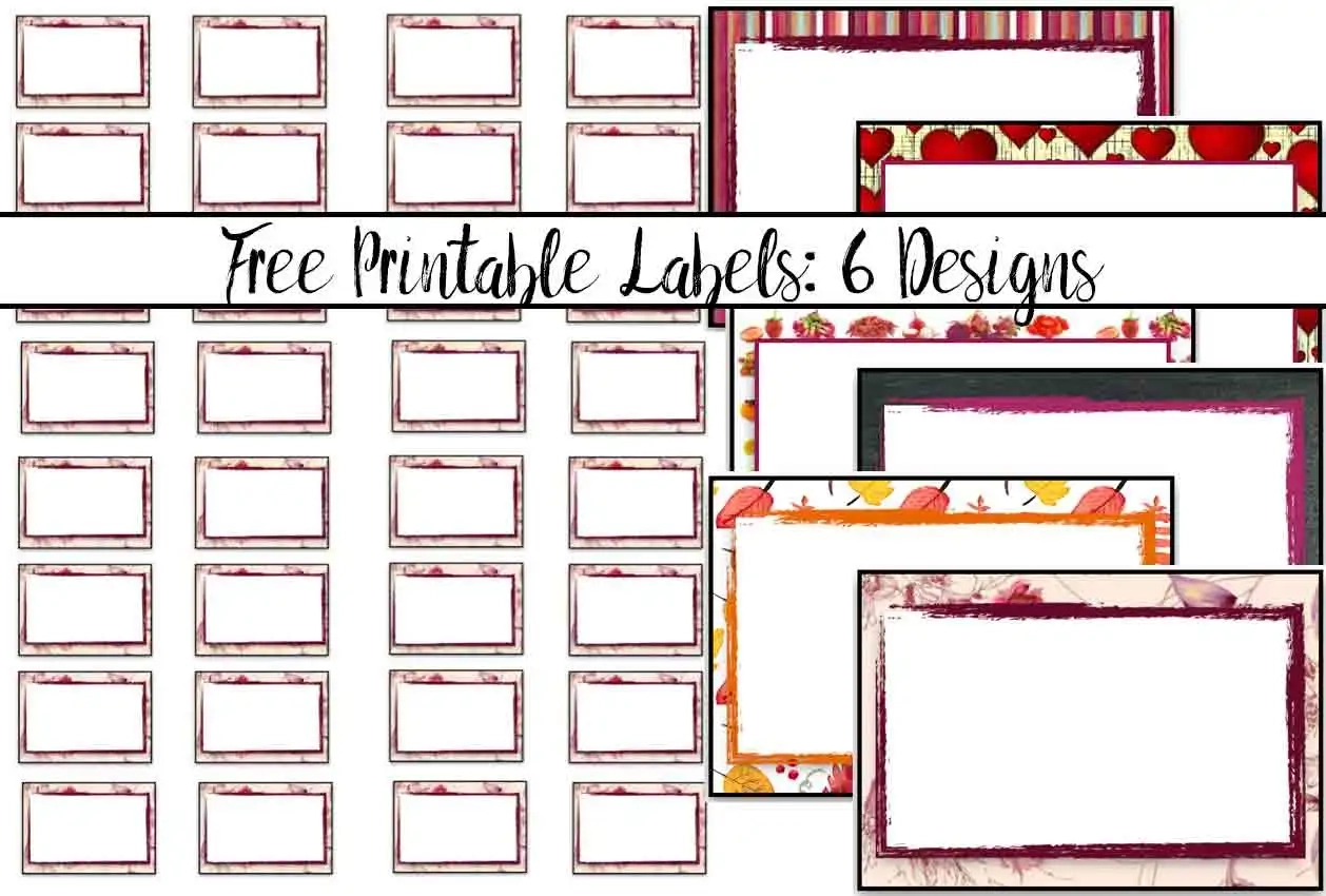 Free Printable Jar Labels Template