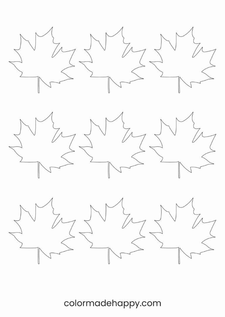 Pumpkin Leaf Template Printable