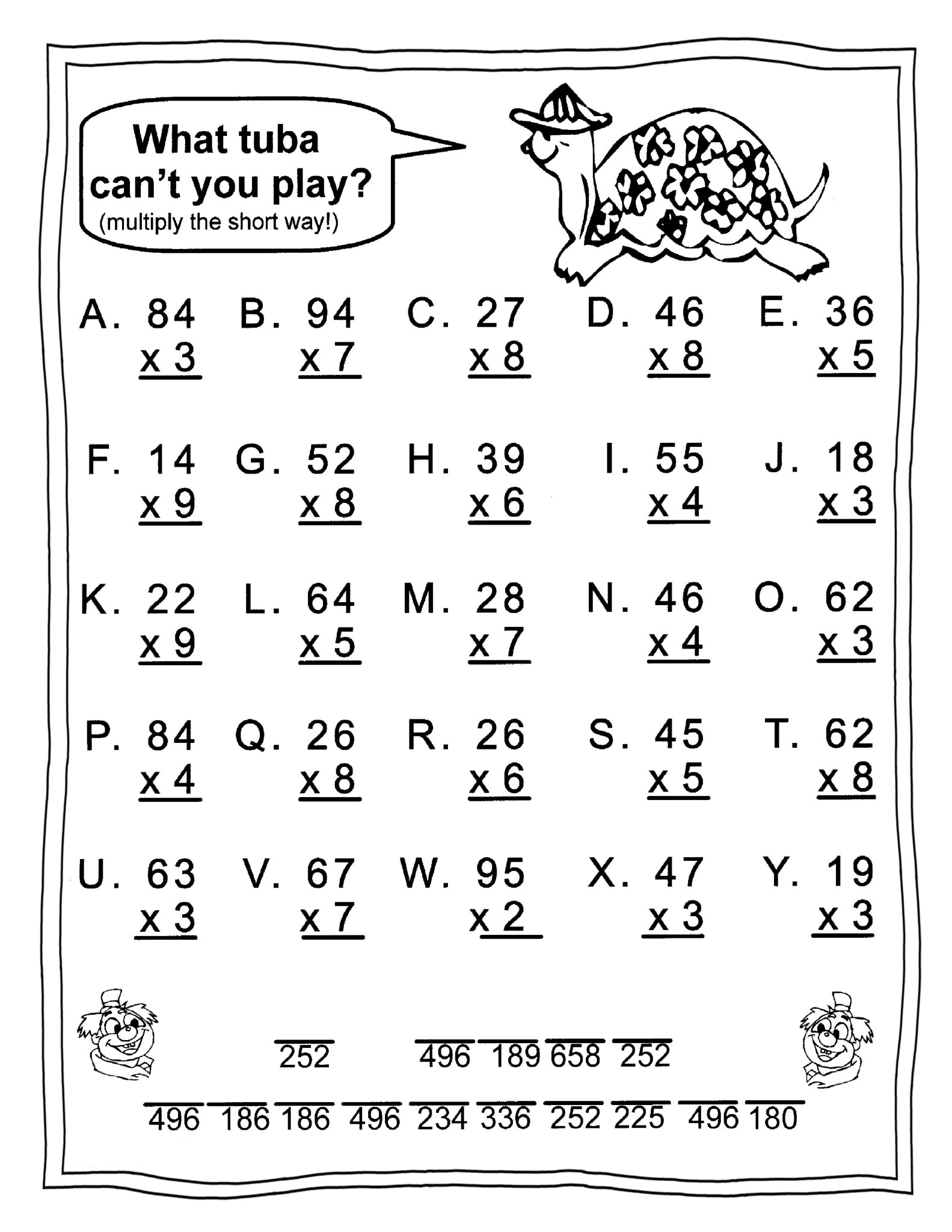 Free Third Grade Printable Worksheets