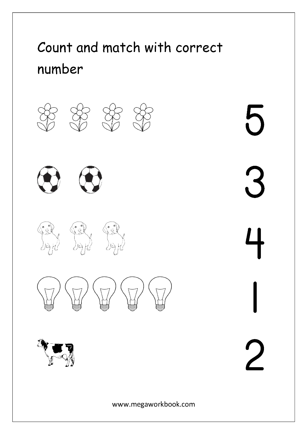 Number Identification Worksheets Printable