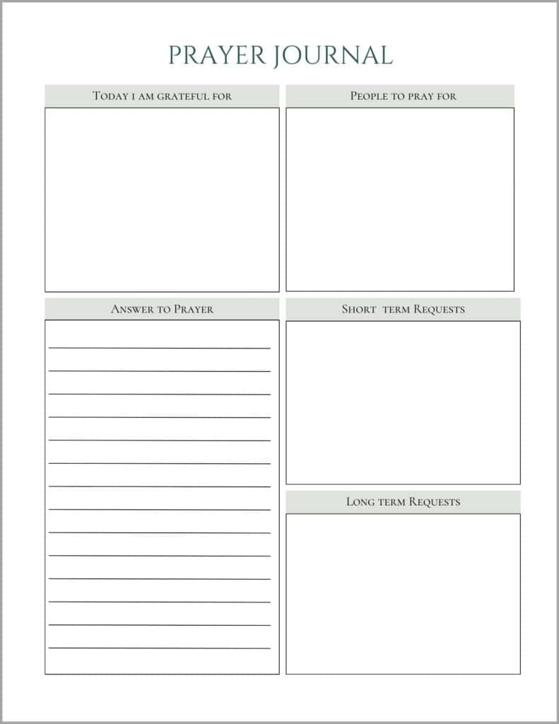 Free Printable Prayer List Pdf