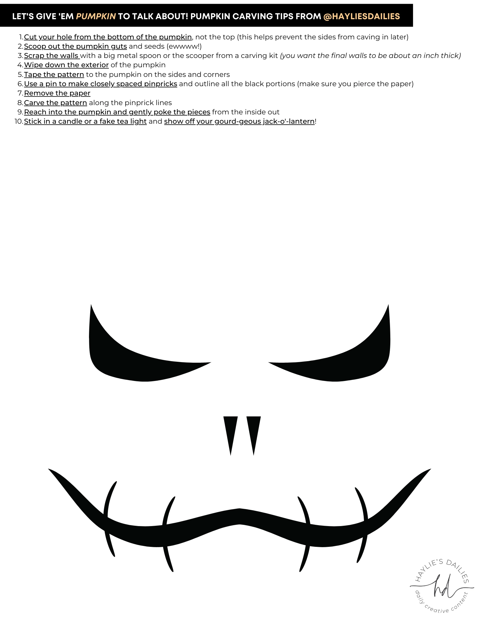 Free Printable Pumpkin Faces Templates