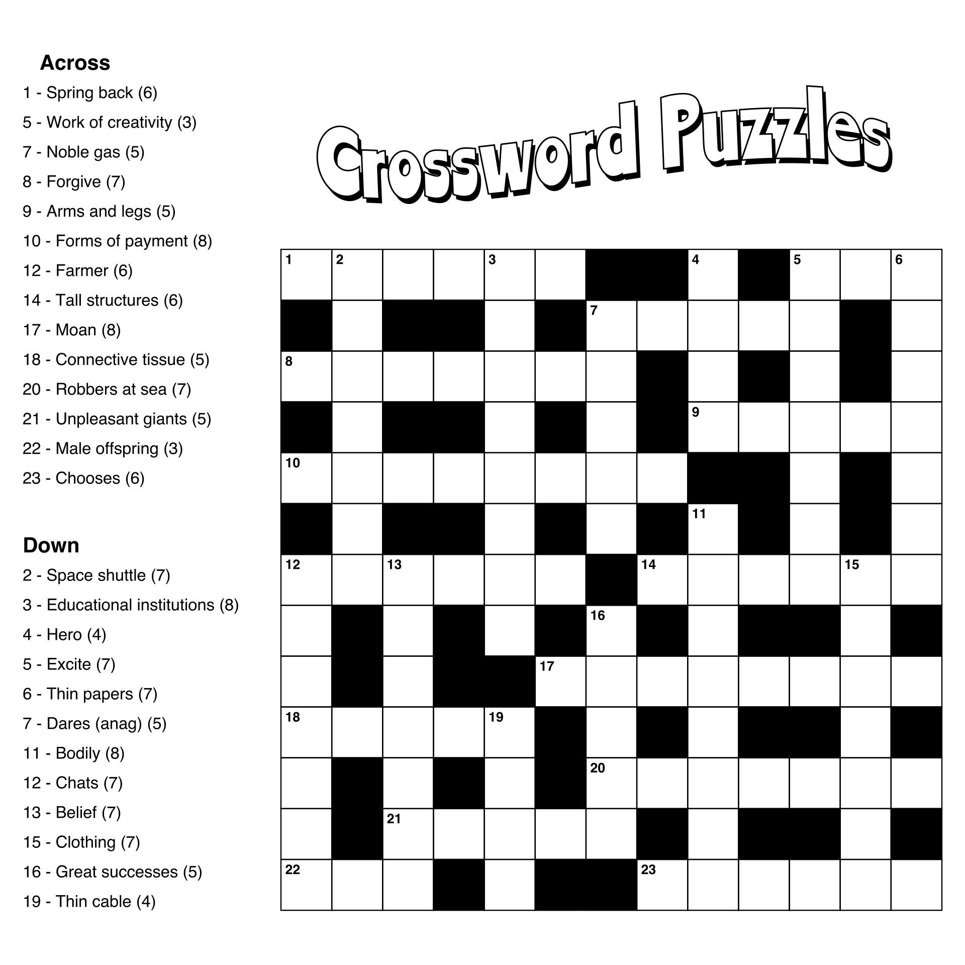 Free Printable Puzzles And Crosswords Download Free Printable 