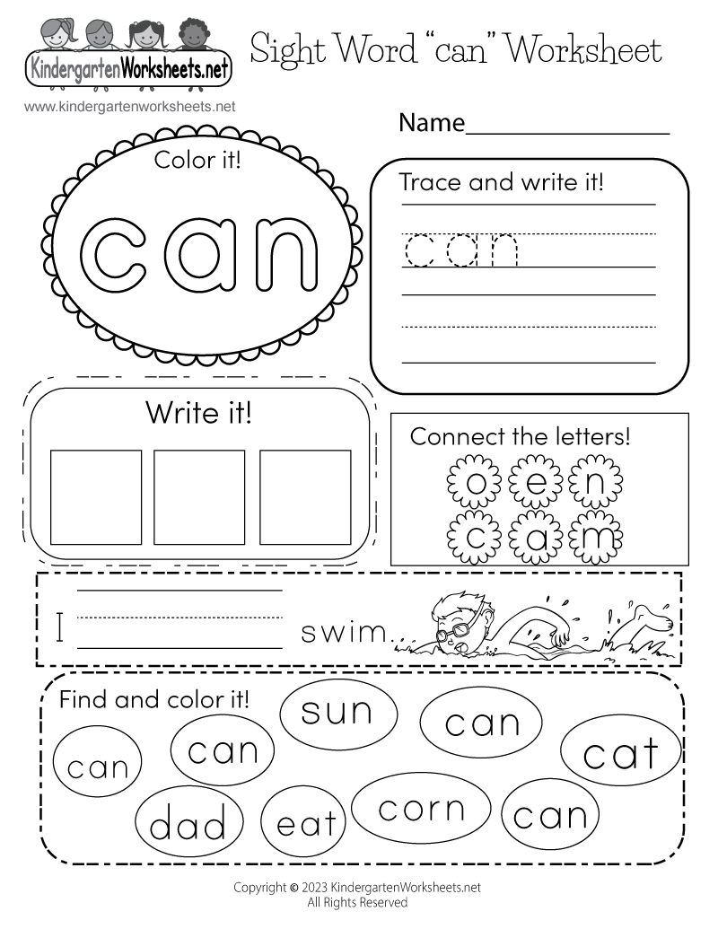 Free Sight Words Printables