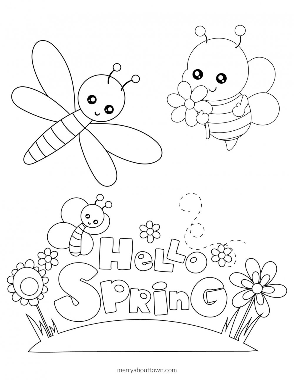 Spring Color Worksheets Printable