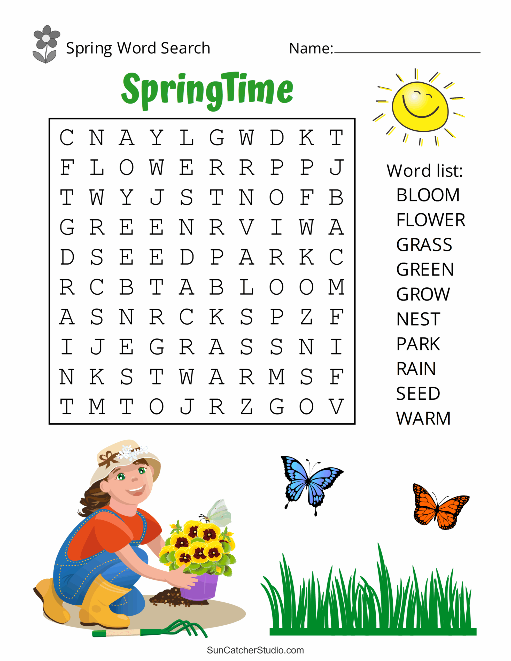 Spring Puzzles Printable Free