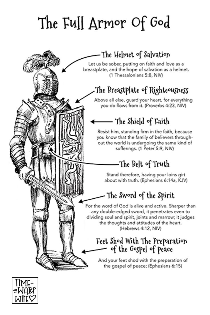 Free Full Armor Of God Printable Sheets