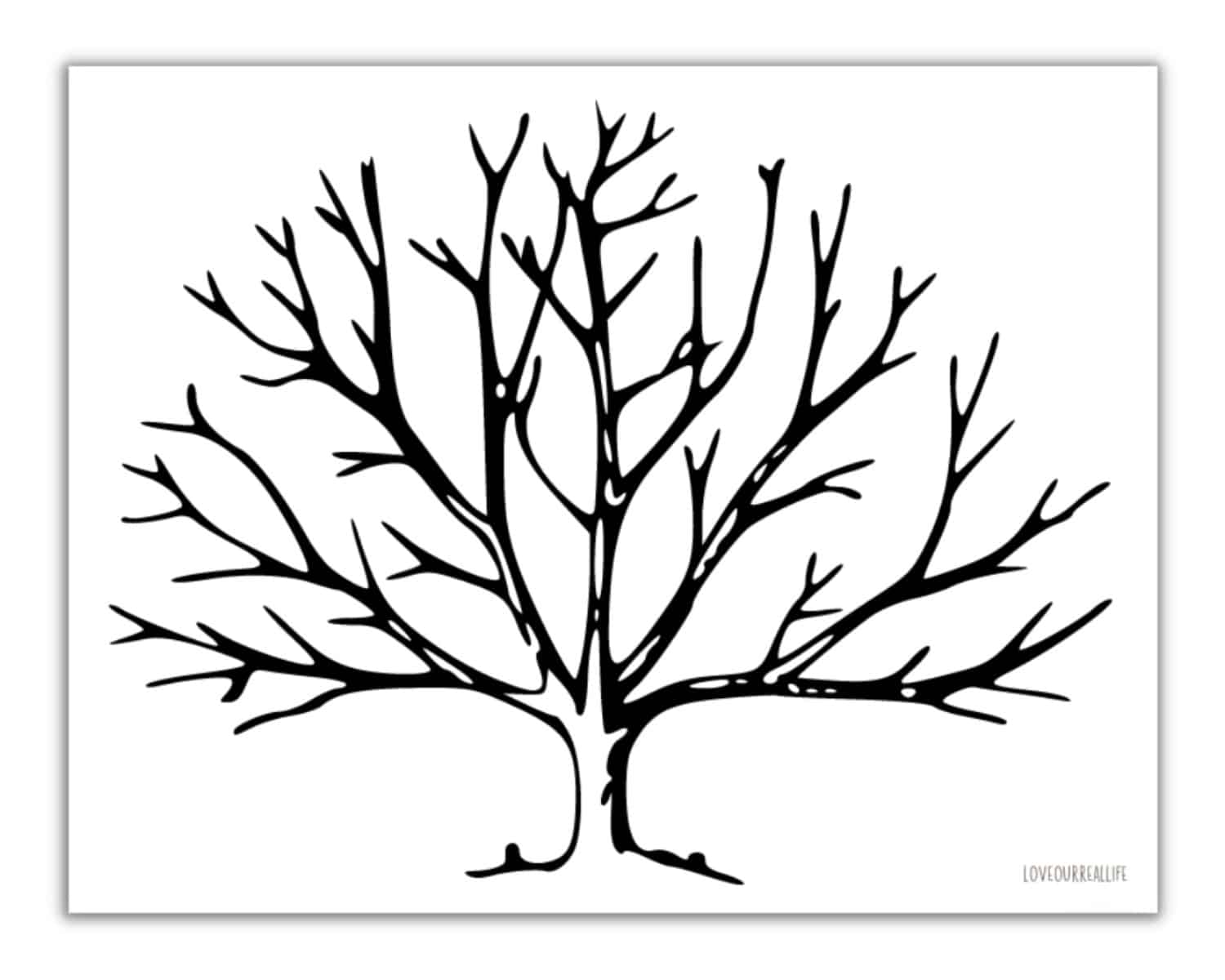 Free Printable Tree Trunk Template