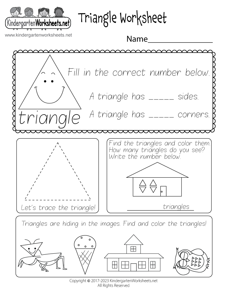 Free Printable Triangle Shape Worksheets