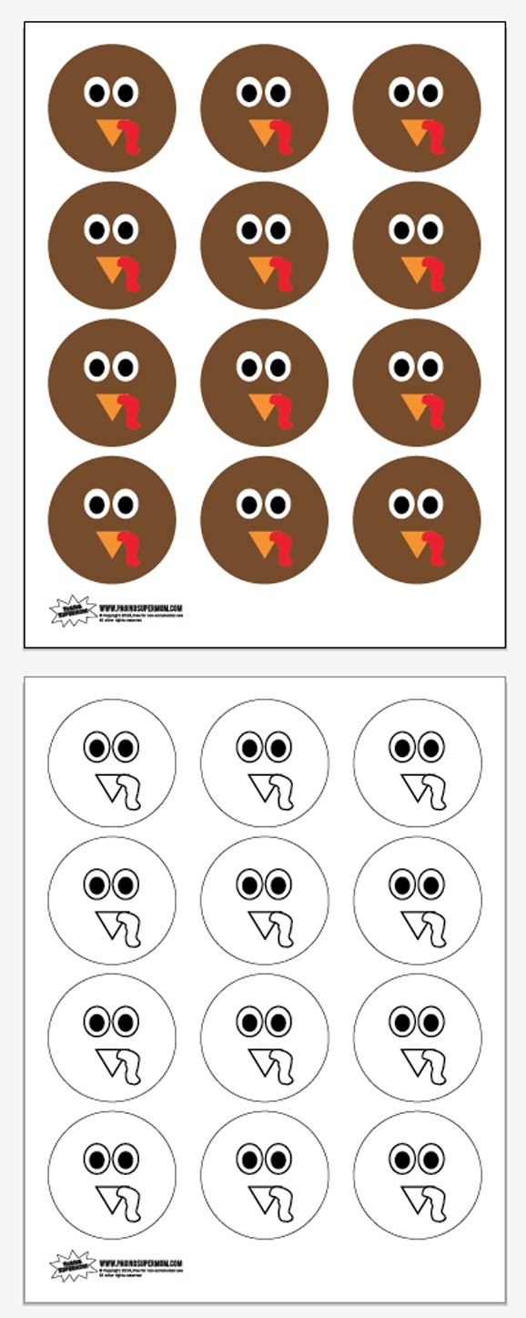 Free Printable Turkey Face Template Paging Supermom