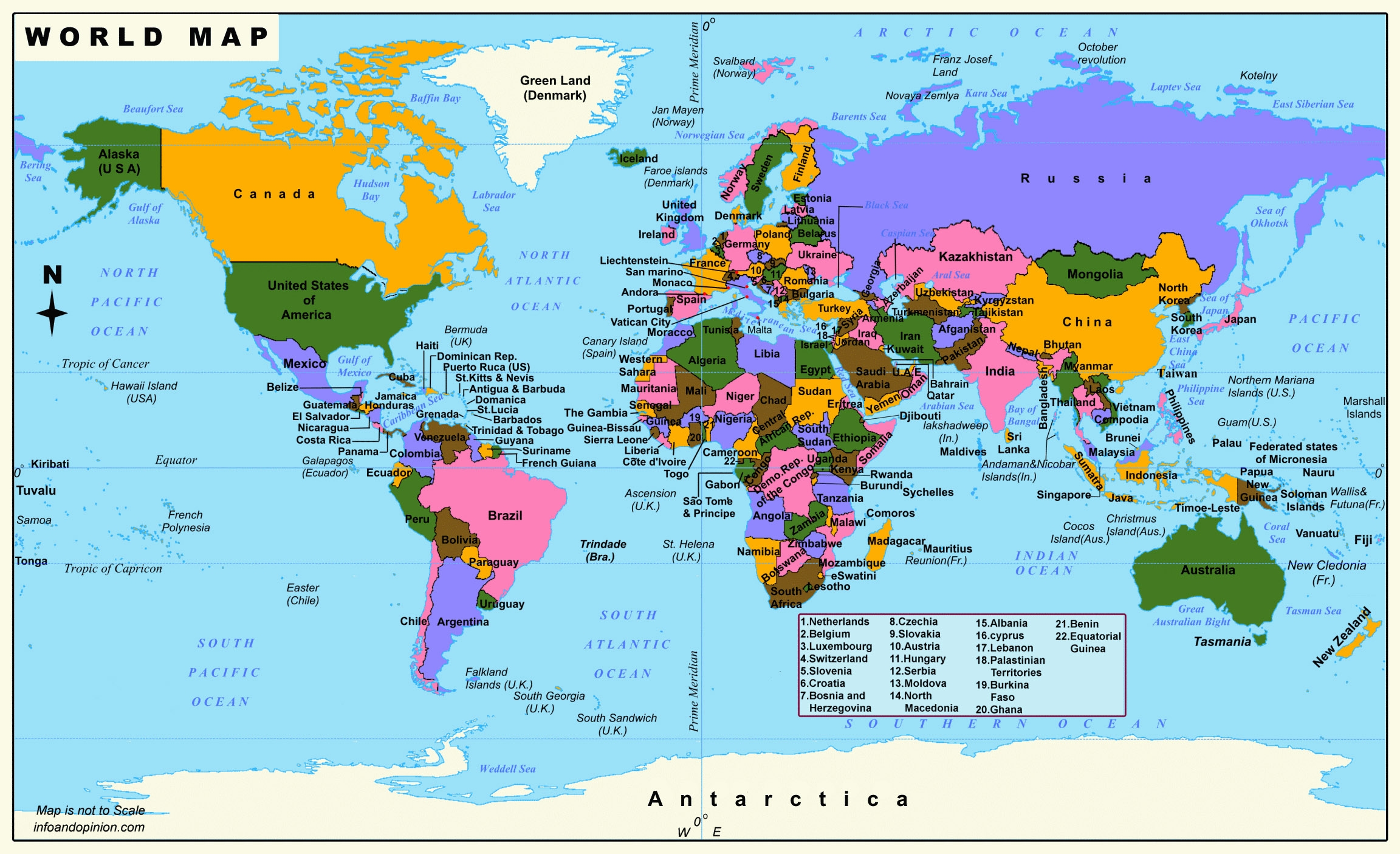 Free Printable World Map