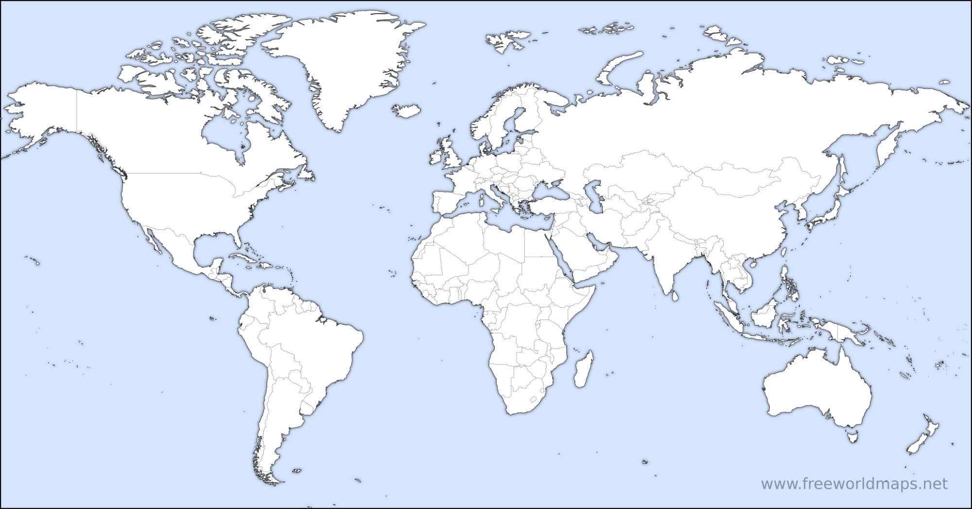 Printable World Map Pdf
