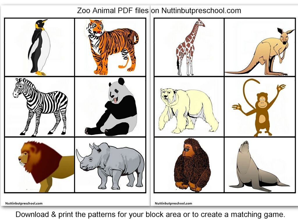Free Printable Zoo Animal Printables