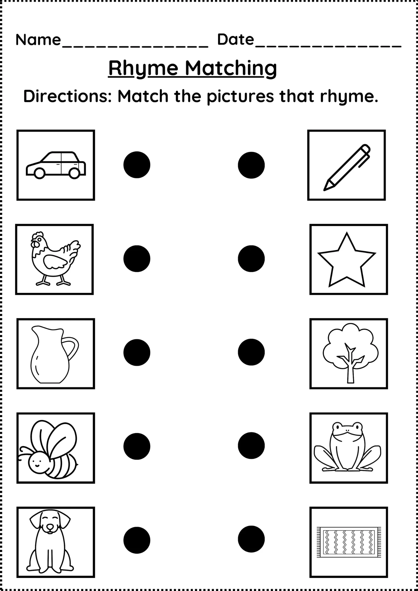 Free Printable Rhyming Worksheets Pdf