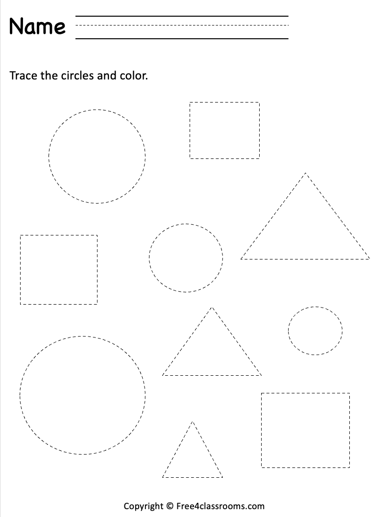 Free Printable Shapes Worksheets Preschool