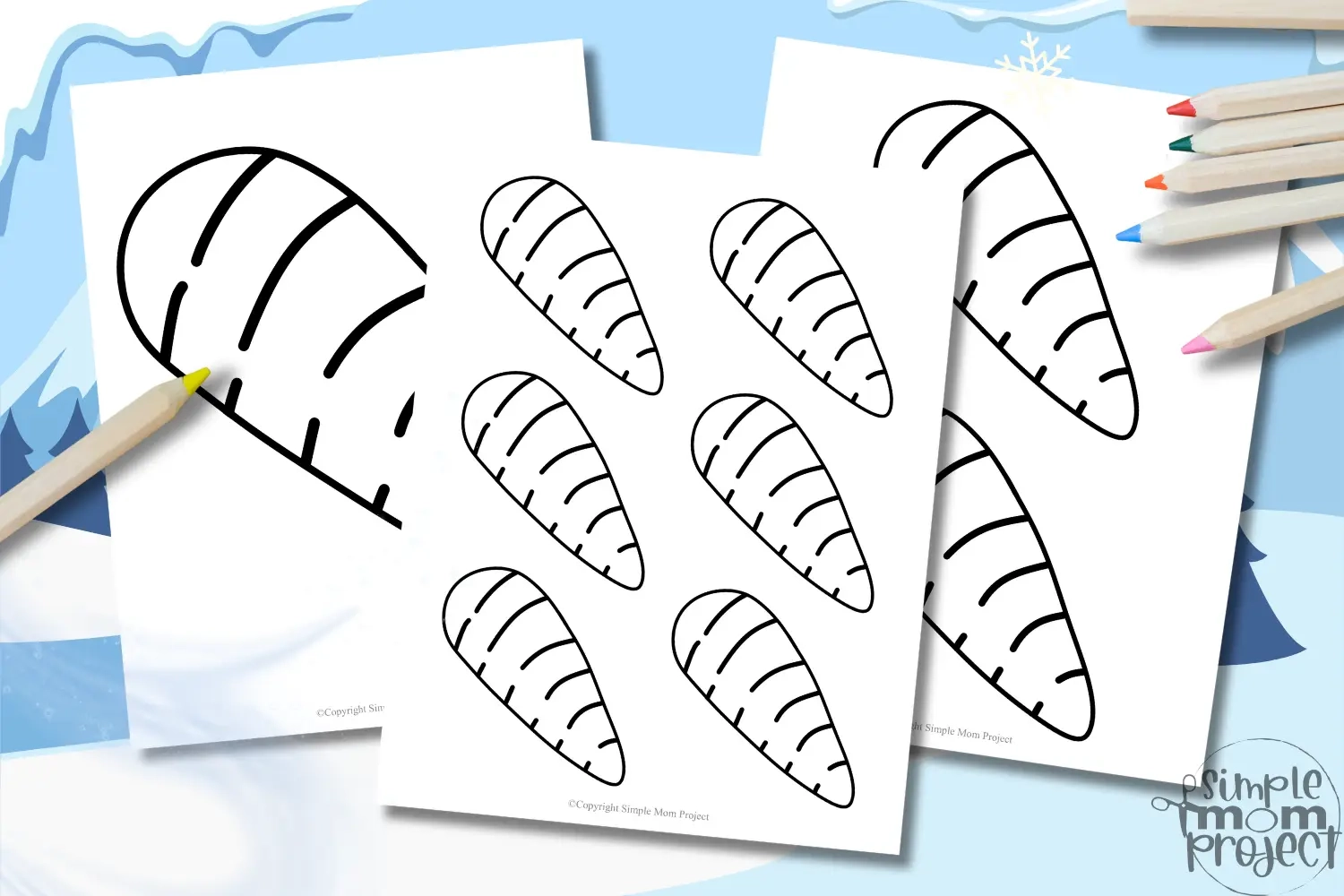 Free Snowman Nose Carrot Printable Simple Mom Project