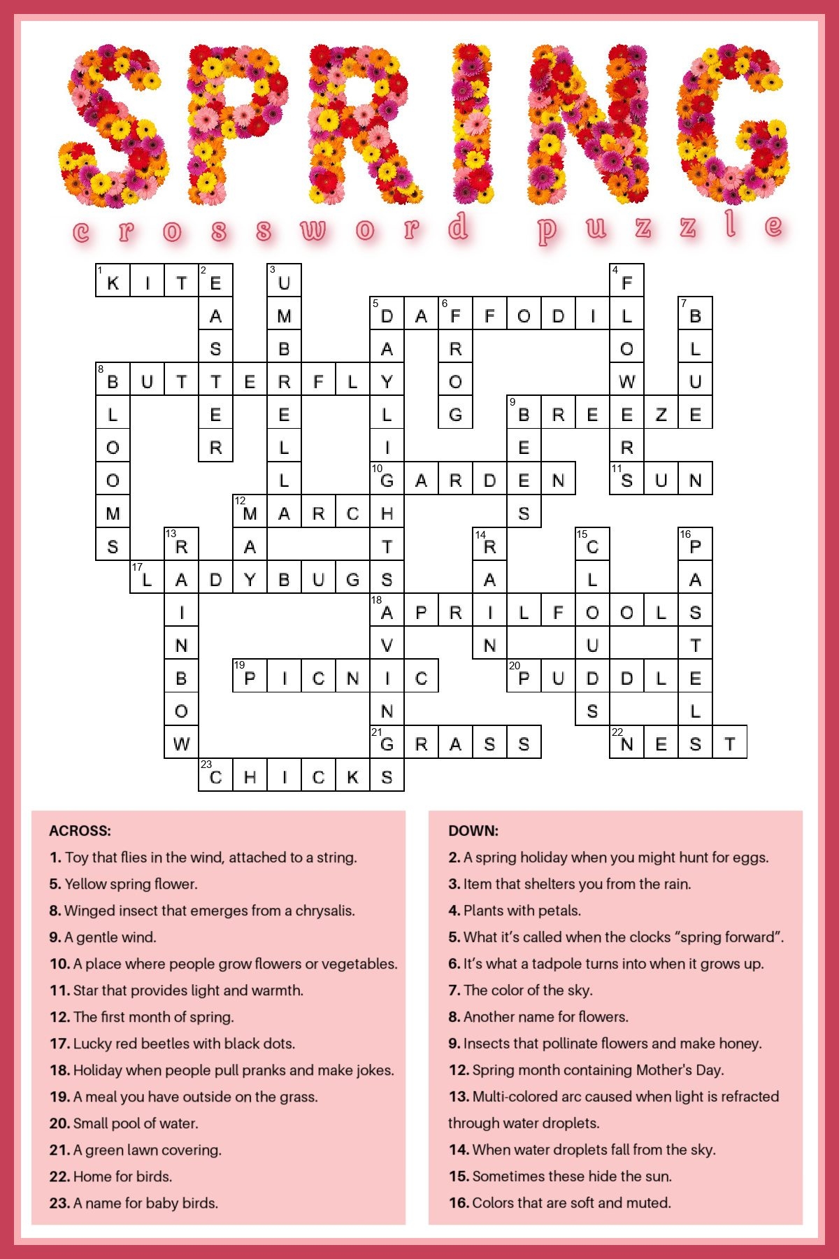 Free Printable Spring Puzzles