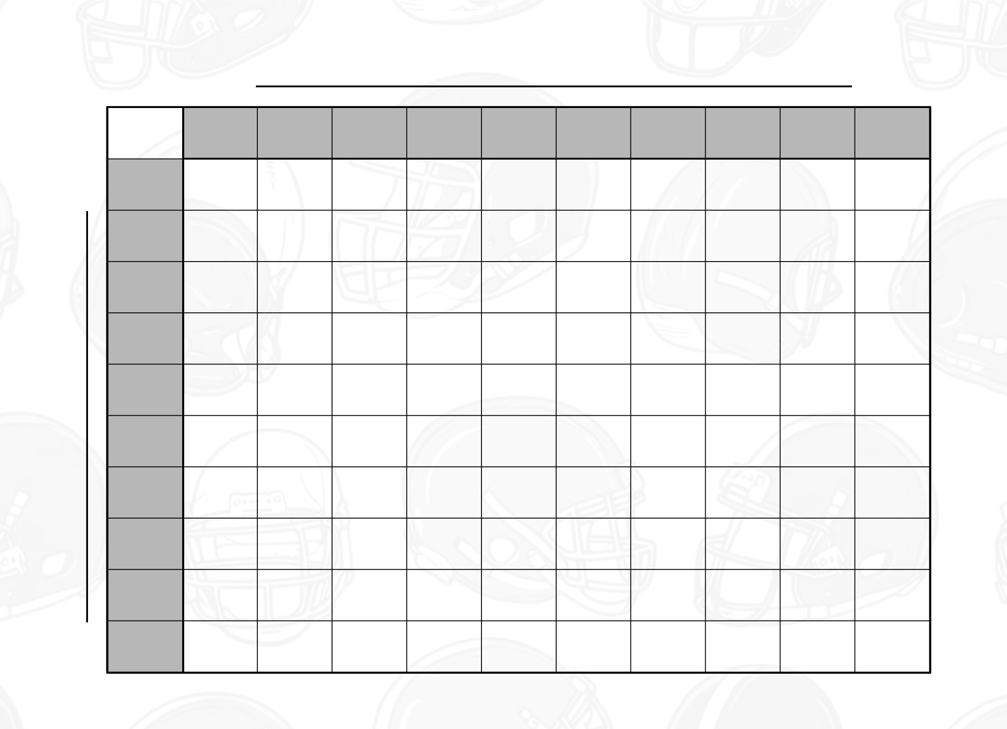 Free Printable Super Bowl Pool Template