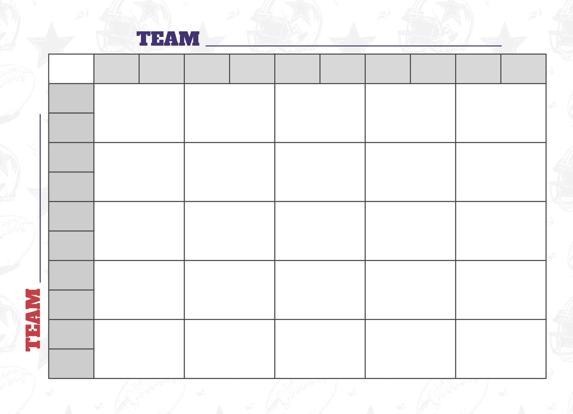 Printable Super Bowl Squares Template