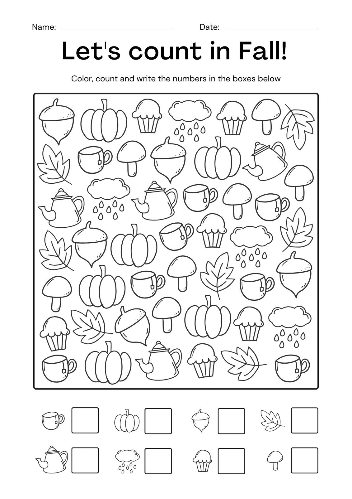 Free To Edit Autumn themed Worksheet Templates Canva 